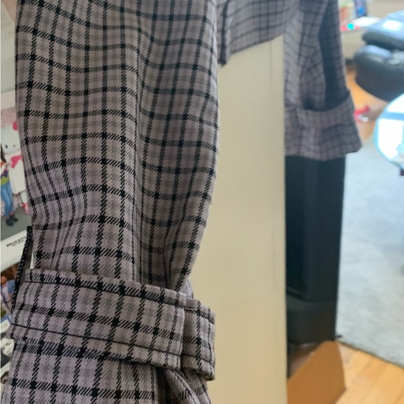Wild Fable Blazer Crystal Violet Purple Black Plaid Long sleeve XSMALL - Picture 5 of 11